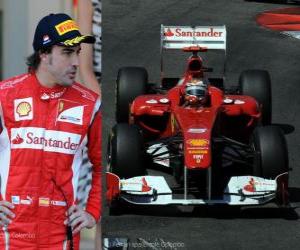 yapboz Fernando Alonso - Ferrari - Monte Carlo, Monako Grand Prix (2011) (2. sırada)
